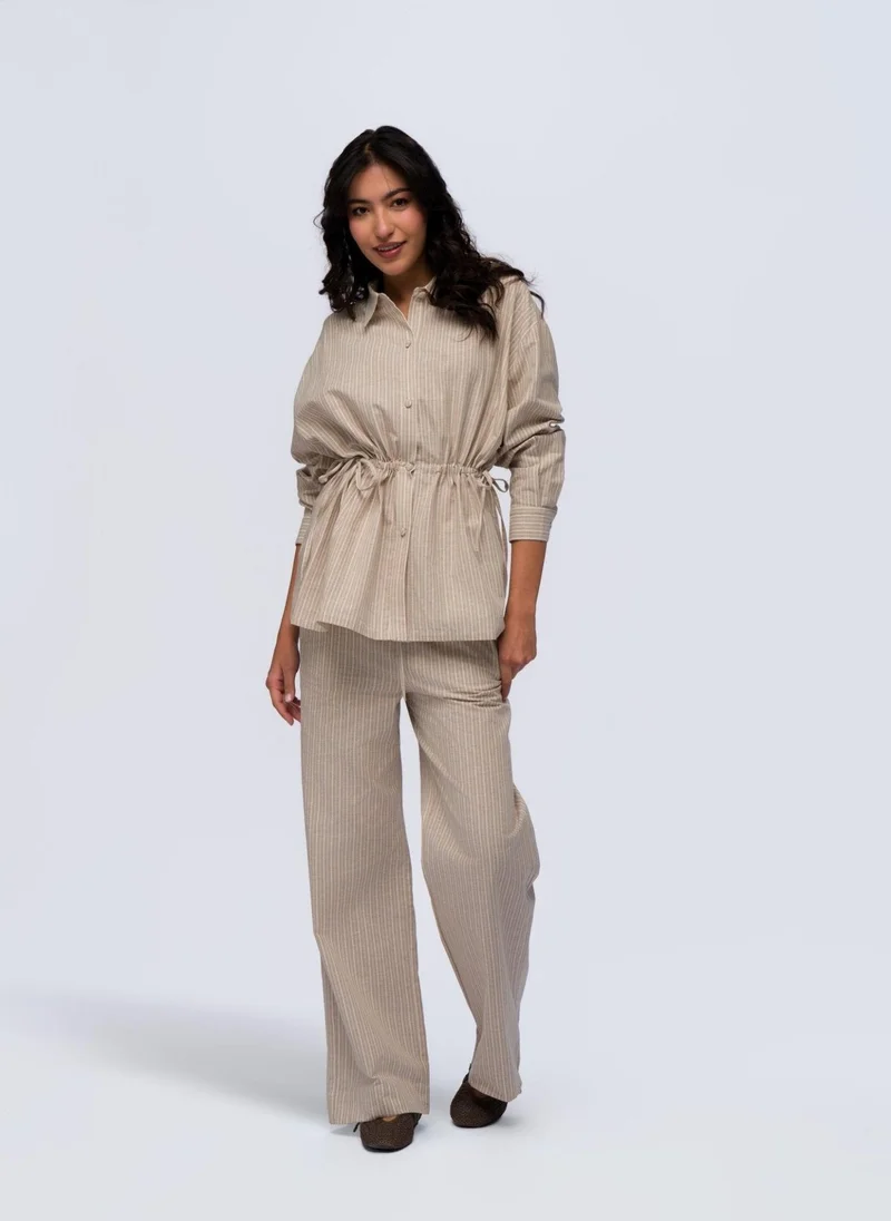 Kayanee Drawstring Linen Shirt