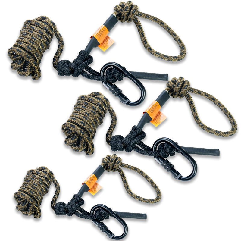 Huntury 3Pcs Treestand Safety Rope Linemans Ropes for Hunting Tree Stand Safety Line Tree Tether Ropes Life Lines for Tree Stands Hunting10 feet - Image 2