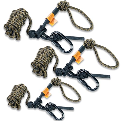 Huntury 3Pcs Treestand Safety Rope Linemans Ropes for Hunting Tree Stand Safety Line Tree Tether Ropes Life Lines for Tree Stands Hunting10 feet - Image 1