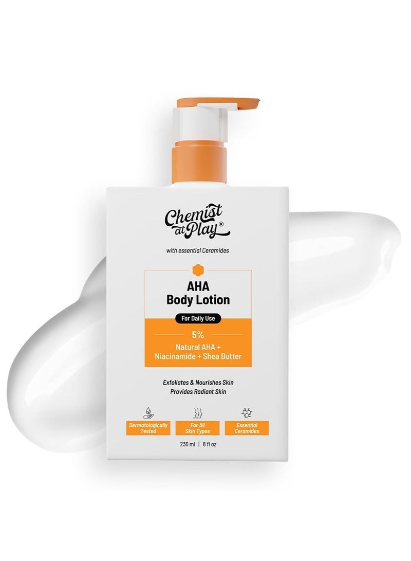 Chemist at Play Exfoliating Body Wash (4% AHA/BHA) 236ml & AHA Body Lotion (5% Natural AHA) 236ml Bundle - Image 3