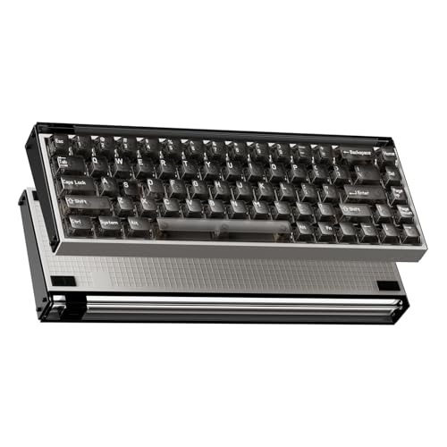 MelGeek MADE68 Pro+ Wired Gaming Keyboard, Magnetic Keyboard with Hall Effect, 65% Compact Rapid Trigger, Hot-Swappable, RGB Snap Tap & Adjustable Actuation, Online HIVE Custom (Phantom Gray) - Image 1