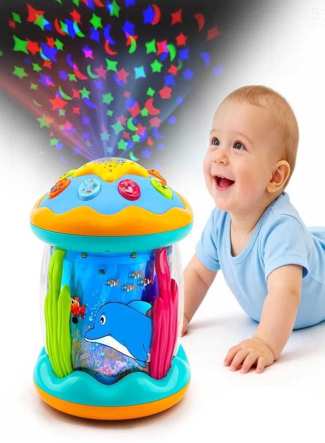 Tsomtto Baby Toys 6-12 Months Ocean Projector Rotating Musical Light Up Tummy Time Toys for Infant 0-6 3-6 Months Baby Aquarium Crawling Toys 4 5 6 7 8 9 12-18 Months Boy Girl 1 Year Old Birthday Easter Gifts - Image 1