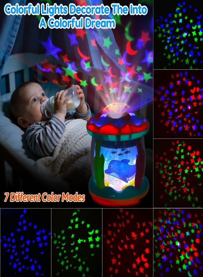 Tsomtto Baby Toys 6-12 Months Ocean Projector Rotating Musical Light Up Tummy Time Toys for Infant 0-6 3-6 Months Baby Aquarium Crawling Toys 4 5 6 7 8 9 12-18 Months Boy Girl 1 Year Old Birthday Easter Gifts - Image 3