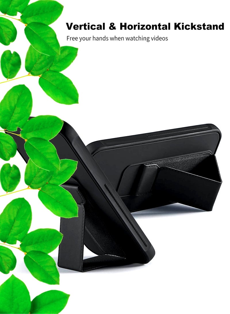 دبليو تيك قبضة يد قابلة للطي بمسند مغناطيسي وحزام معصم وقبضة إصبع مع غطاء حماية مدمج لهاتف Realme Note 50 4G 2024 أسود - Image 5