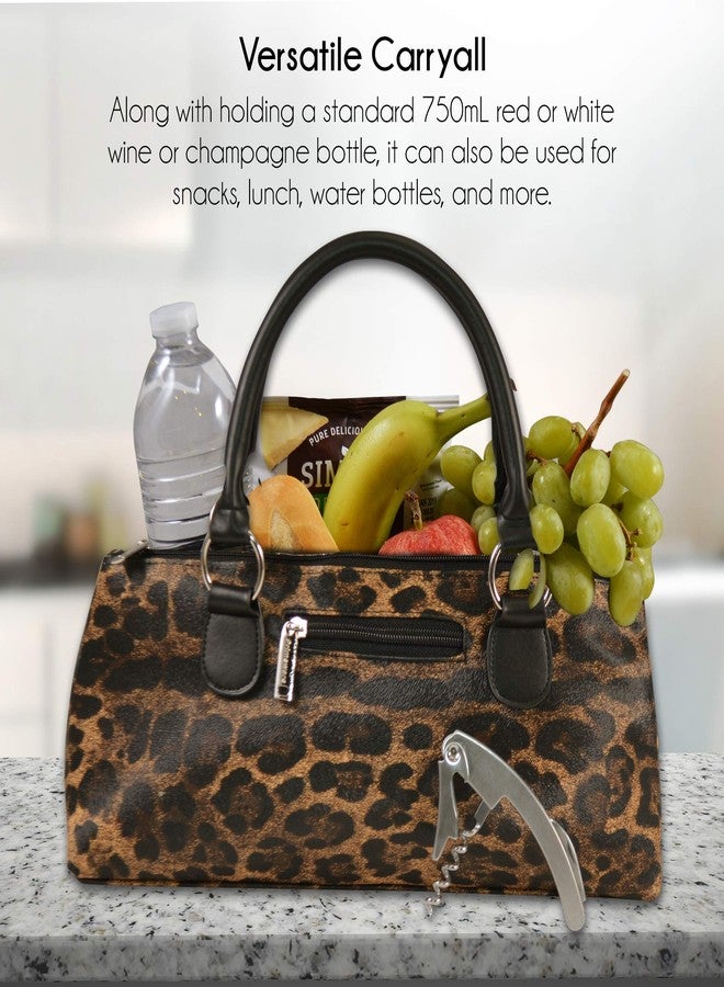Primeware Wine Clutch Bag (Thermal Insulated) Trendy Women’s Carry Tote | Holds Red & White 750mL Bottles | Trendy Fashion | Incl. Portable Waiter-Style Corkscrew (Cougar) - Image 5