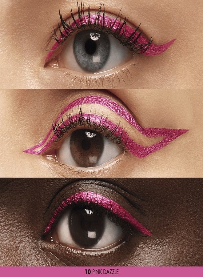 ميك اب فور ايفر محدد عيون أكوا ريزيست كولور إنك من ميك أب فور إيفر، 2 مل - درجة اللون 10 بينك بليز (وردي فاقع معدني) - محدد عيون سائل مقاوم للماء والتلطخ ويدوم 24 ساعة - Image 3