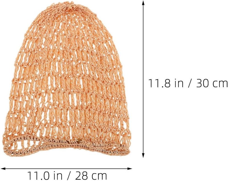SHOWERORO 3pcs Mesh Hair Net: Rayon Knit Snood Women Crocheted Sleep Crochet Hair Wraps Cap Cover Ornament for Sleeping Nets Snoods for Women Multi - Image 2