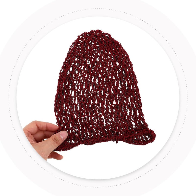 SHOWERORO 3pcs Mesh Hair Net: Rayon Knit Snood Women Crocheted Sleep Crochet Hair Wraps Cap Cover Ornament for Sleeping Nets Snoods for Women Multi - Image 3