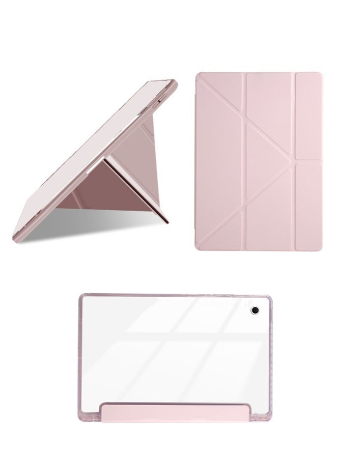eGreen99 for Samsung Galaxy Tab A11 / A9 8.7 inch Case Cover, Deformable 3+Y-Shaped Design, Multi Angle, Tpu Soft Leather Tablet Cover, Automatic Wake-Up/Sleep,Powder - Image 1