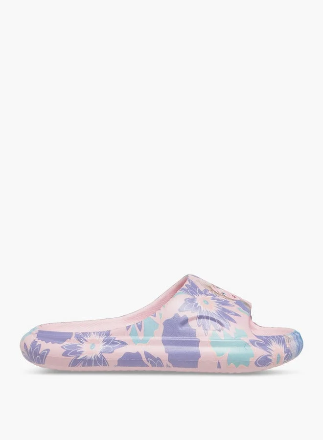 Disney Girls Frozen Print Slip-On Slides