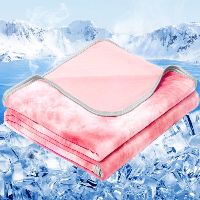 inhand Cooling Blanket Queen Size (90"x90"), Cooling Blankets for Hot Sleepers, Absorbs Heat to Keep Adults Cool for Summer Nights Sweats, Thin Cold Lightweight Blanket for Couch Bed, All Season Use - Image 1