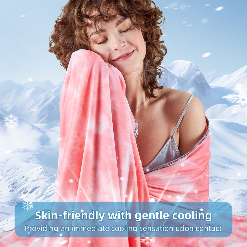 inhand Cooling Blanket Queen Size (90"x90"), Cooling Blankets for Hot Sleepers, Absorbs Heat to Keep Adults Cool for Summer Nights Sweats, Thin Cold Lightweight Blanket for Couch Bed, All Season Use - Image 3