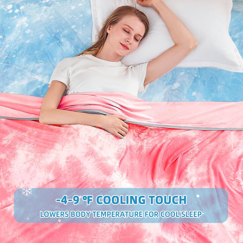 inhand Cooling Blanket Queen Size (90"x90"), Cooling Blankets for Hot Sleepers, Absorbs Heat to Keep Adults Cool for Summer Nights Sweats, Thin Cold Lightweight Blanket for Couch Bed, All Season Use - Image 2