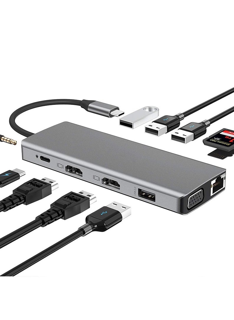 Generic 12 in 1 Type C To HDMI Adapter USB Hub  - Image 1
