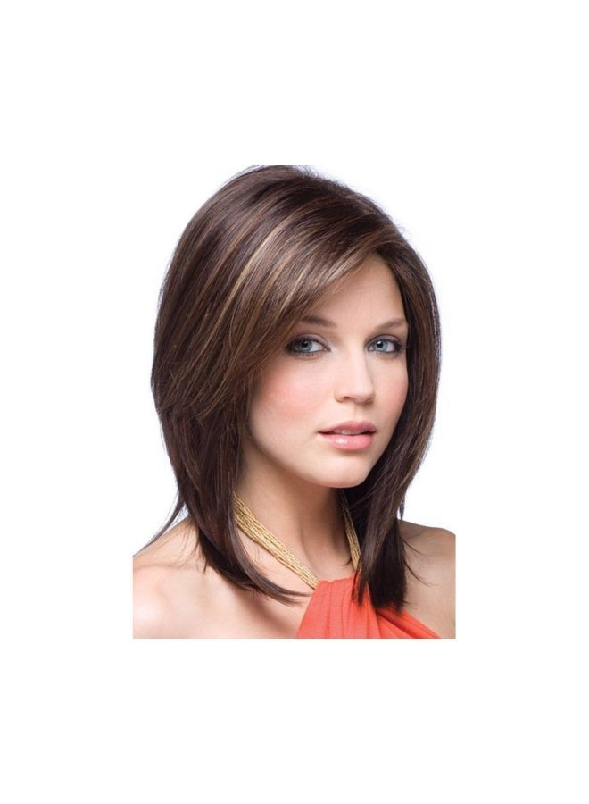 NIBEMINENT Synthetic Hair Wig Brown 14inch - Image 2
