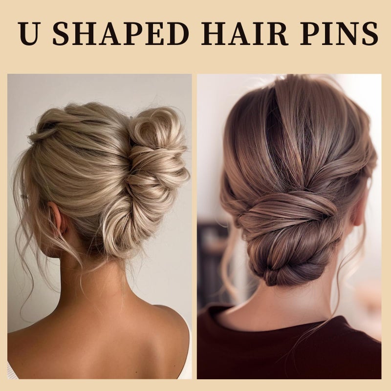 YGDZ 400 Counts Bobby Pins Bun Hair Pins Set, 2inch Bobby Pins for Women, 2.36inch U Shaped Hair Pins for Buns, 5 Colors Brown Blonde Black Hair Accessories for Hair Styling - Image 3