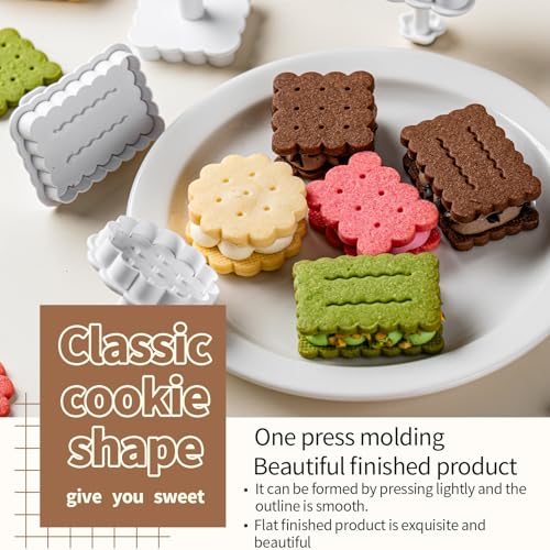 Vinland Cookie Stamps Set, 4 Pcs ‌Butter Cookie Press Biscuit Cutter Set 3D Classic Cookie Cutter with Plunger Stamp, 4 Styles Funny Cookie Biscuit Molds for Treats DIY Baking, Cake, Pastry - Image 3