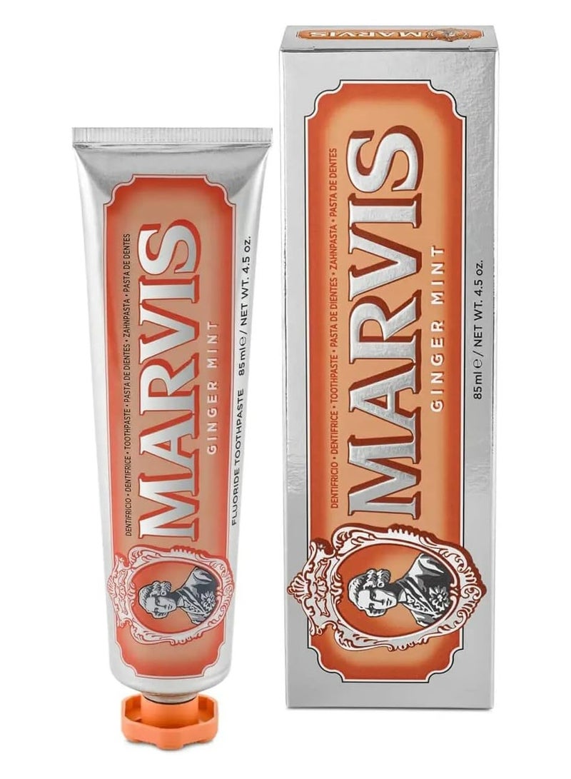 Marvis Ginger Mint Toothpaste 85ml – Whitening, Fresh Breath, Premium Italian Toothpaste - Image 1