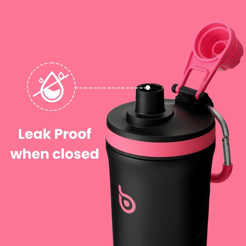 bottle bottle 26 oz Insulated Shaker Bottle Insulated Water Bottle with Shaker Ball Reusable Stainless Steel Water Bottle for Men and Women Protein Shaker Bottles for Gym Water Bottle black - Image 4