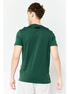 Plein Sport Men Sportswear Fit Short Sleeve Outdoor T-Shirt, Green  - Image 4