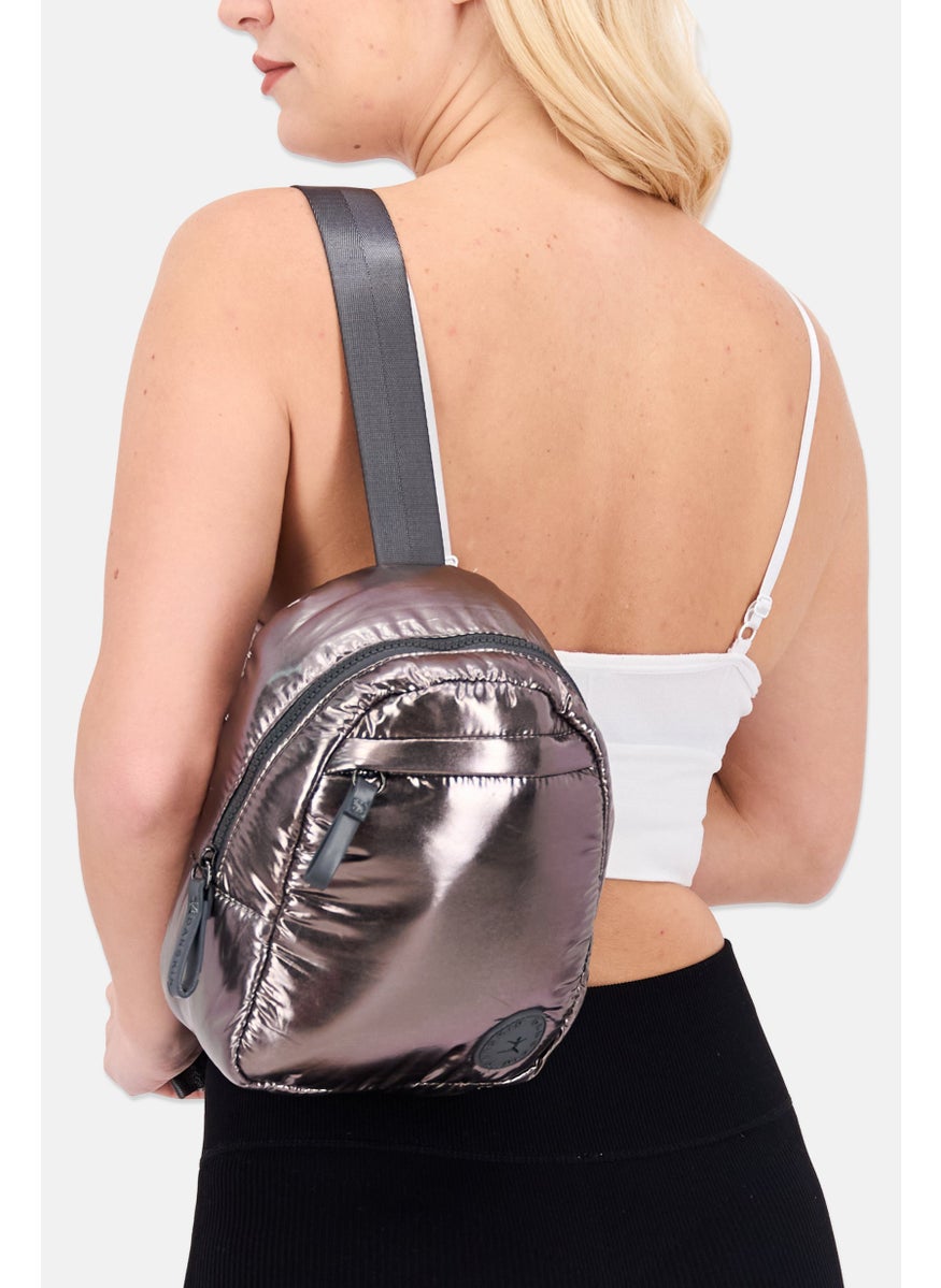 Danskin Women Lowry Sling Backpack 23 L x 24 H x 6 W cm, Gunmetal  - Image 2