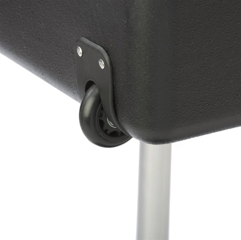 Displays2go Portable Trade Show Counter Kiosk with Pop Up Stand 38W x 385H Stretch Cover Wheeled Case - Image 4