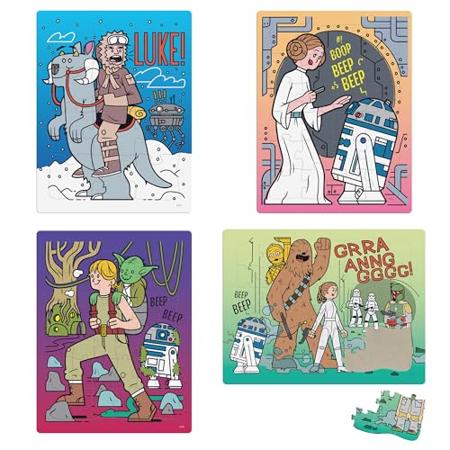Buffalo Games Star Wars Tray Puzzle 4 Pack Buffalo Games 12 24 36 48 Pieces for Kids Ages 4 - Image 1