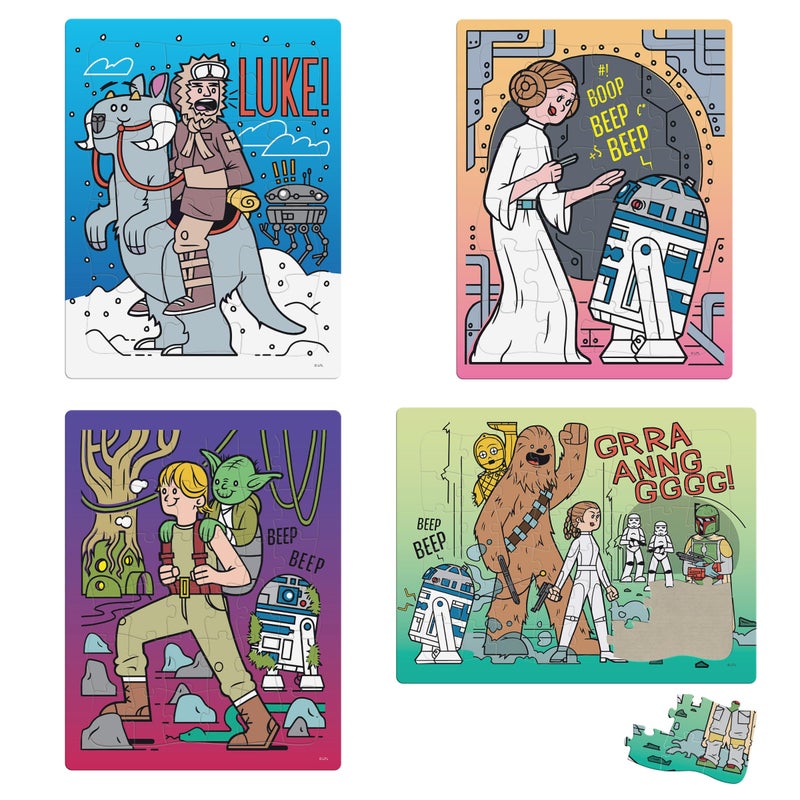 Buffalo Games Star Wars Tray Puzzle 4 Pack Buffalo Games 12 24 36 48 Pieces for Kids Ages 4 - Image 3