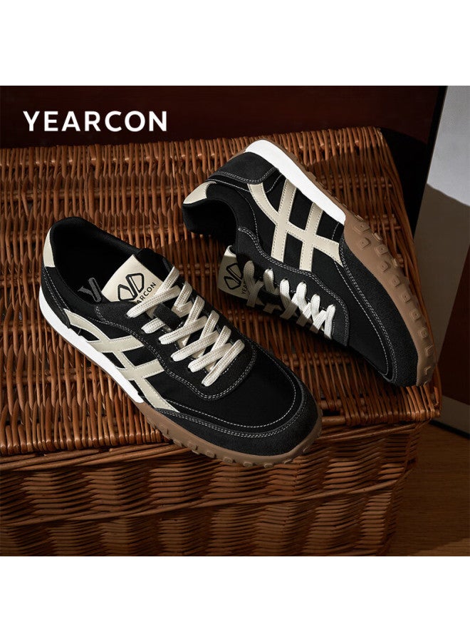 YEARCON Yierkang Agan Shoes Men's Sports Casual Shoes Retro Comfortable Hedgehog Bottom Training Shoes 96250w Black 41 - Image 1