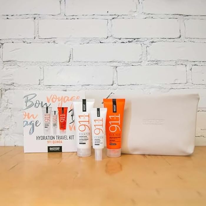 Biotop Professional 911 Quinoa Hydration Travel Kit - Nourishing Shampoo & Deep Conditioning Hair Mask & Serum - Travel Set for Dry Damaged Hair - Boosts Softness & Shine (3 Count) - Image 2