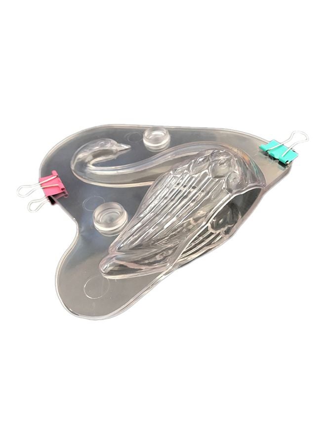 Loquat 3D Swan Shoe Shape Plastic Chocolate Mould Clear