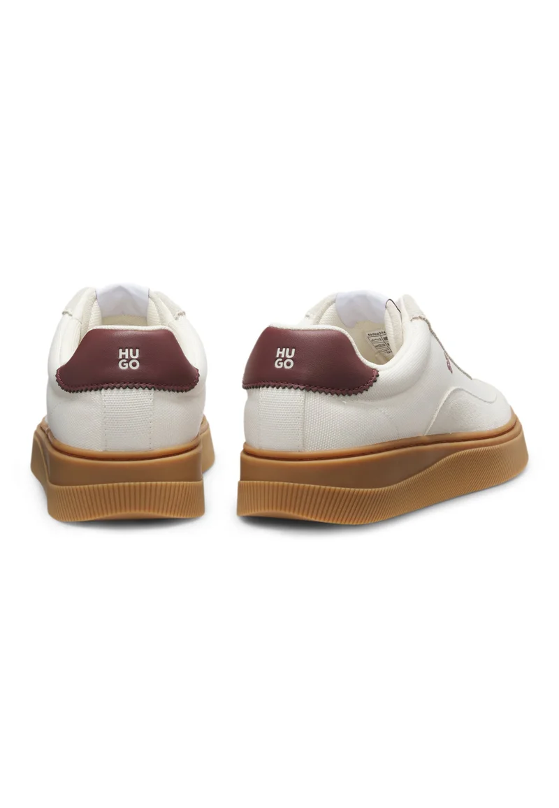 HUGO Suede-and-canvas sneakers with logo details