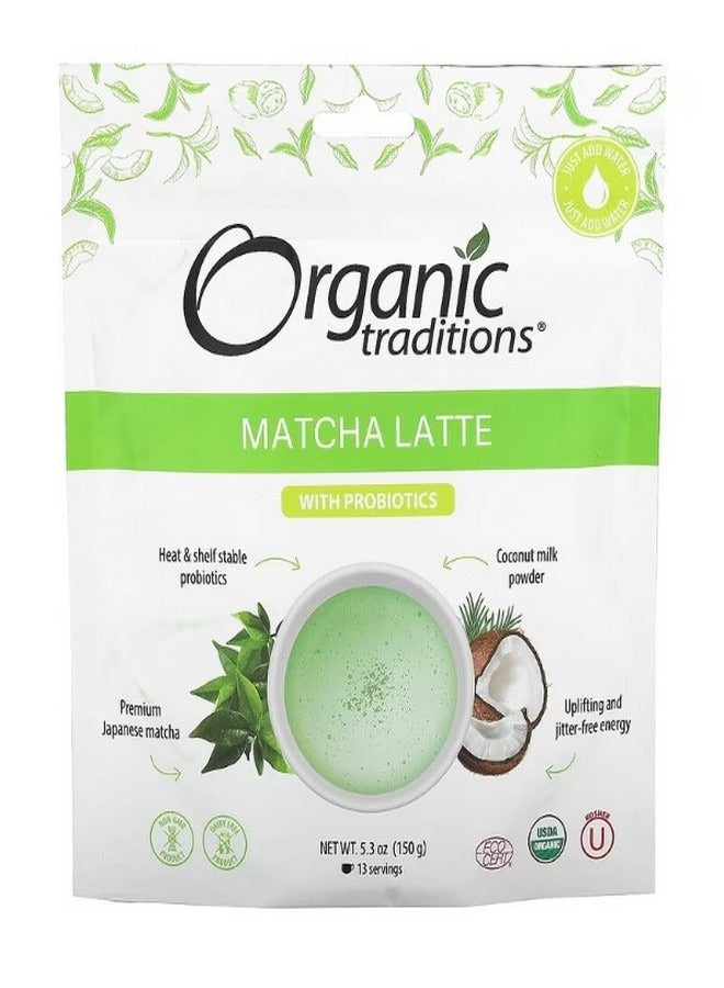 أورجانيك تراديشنز Matcha Latte with Probiotics 5.3 oz 150 g - Image 1