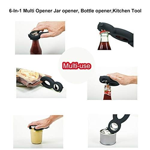 PANKTI Jar Lids Opener Bottle Opener Creative 6 in 1 Wine Bottle Tin Can Jar Opener 8 Shape Kitchen Gadgets Accessories Items 1 Pc - Image 3