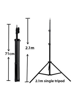 General 30cm Fill Light Live Bracket Beauty Fill Light Anchor Light 12 Inch Led Ring Light Selfie Light-Color:2.1 M Bracket  - Image 1