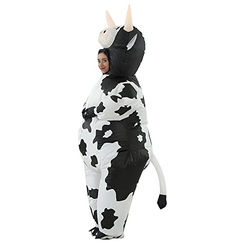 RHYTHMARTS Inflatable Costume Cow Costumes Fancy Dress Cosplay Blow Up Jumpsuit Christmas Halloween Costumes for Adult - Image 4