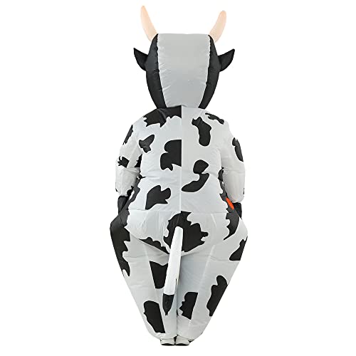 RHYTHMARTS Inflatable Costume Cow Costumes Fancy Dress Cosplay Blow Up Jumpsuit Christmas Halloween Costumes for Adult - Image 5