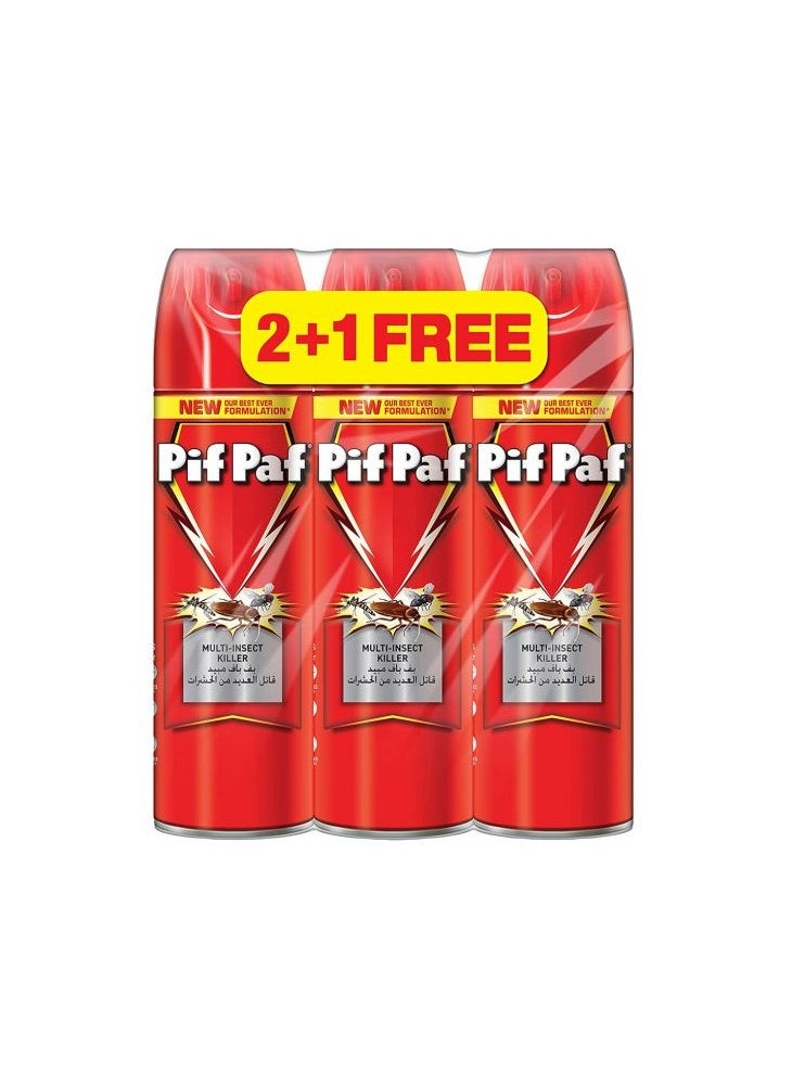 Pif Paf Pif Paf All Insect Killer Spray 3 * 300 ml 