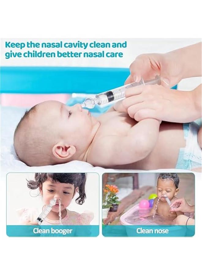 جونيس Baby Nasal Aspirator Professional Rinse Syringe, 6-Pack Baby Nasal Irrigator System Nose Wash Syringe Portable Infant Nose Cleaner Quick Rinse Device, Nose Sucker for Kids Children (Transparent) - Image 2