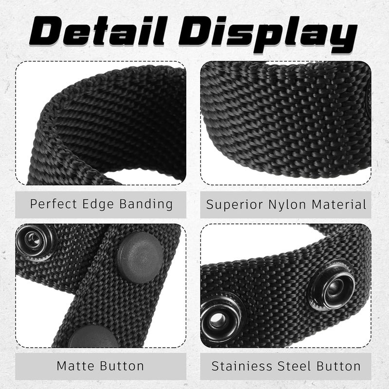 WILLBOND 8 Pcs Belt Keepers for Duty Belt 2-1/4 Wide with Double Snaps Nylon Tactical Loop Keeper Holder for Police Officer Fixing Security Military Equipment Accessories - Image 4