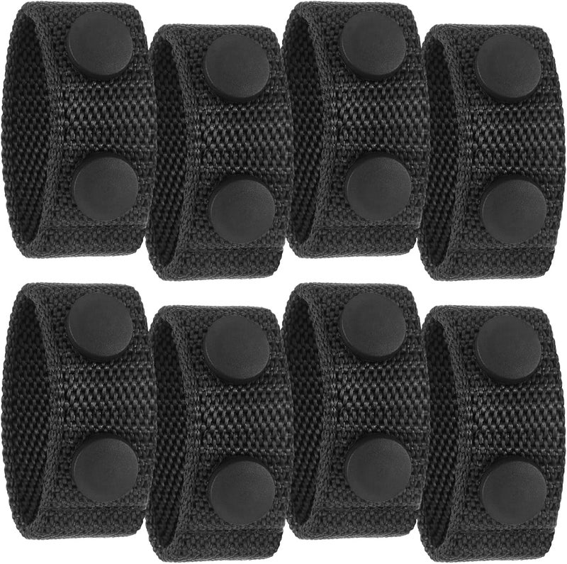 WILLBOND 8 Pcs Belt Keepers for Duty Belt 2-1/4 Wide with Double Snaps Nylon Tactical Loop Keeper Holder for Police Officer Fixing Security Military Equipment Accessories - Image 1