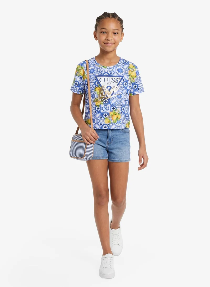 GUESS Youth Graphic Crew Neck T-Shirt