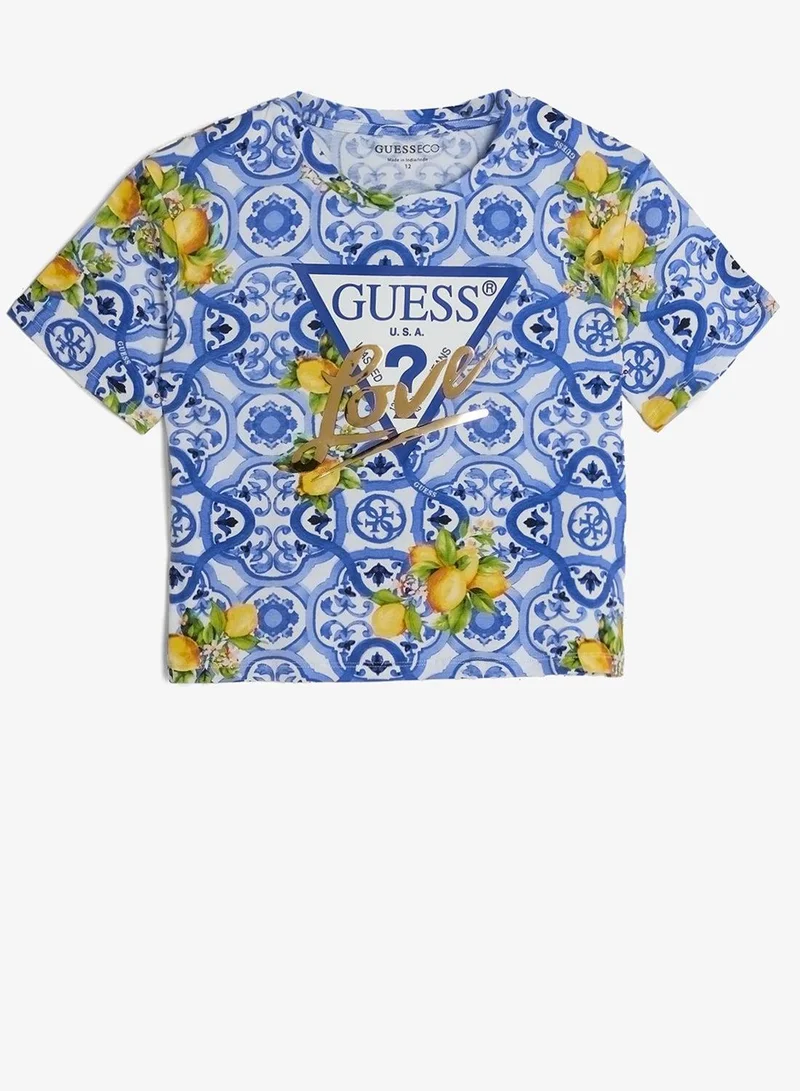 GUESS Youth Graphic Crew Neck T-Shirt