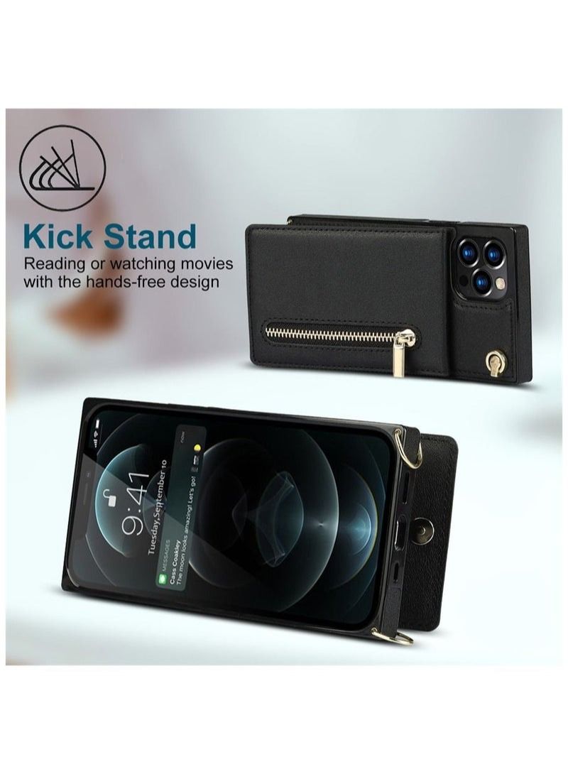 Zippered stand holster protective case for iphone 11 pro black - Image 3