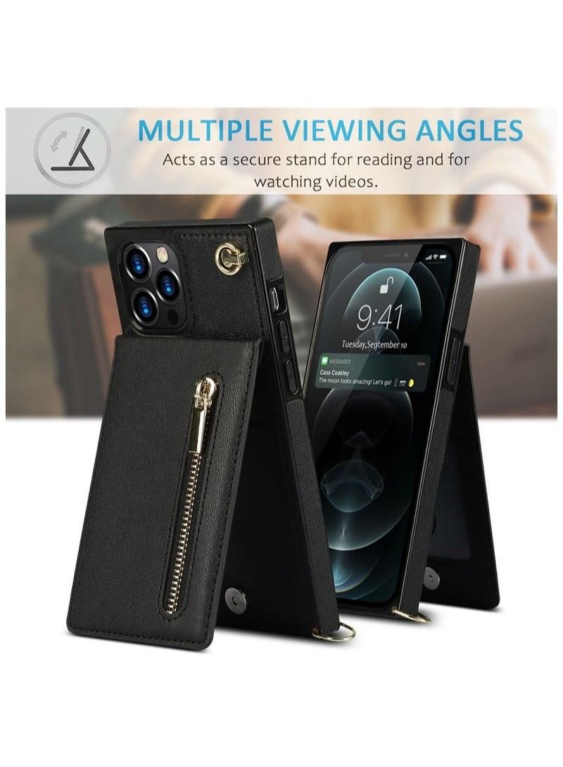 Zippered stand holster protective case for iphone 11 pro black - Image 2