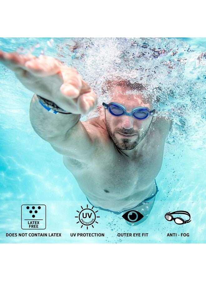 Water Gear Razor Antifog Goggle (Blue W/Blue Frame) - Image 2