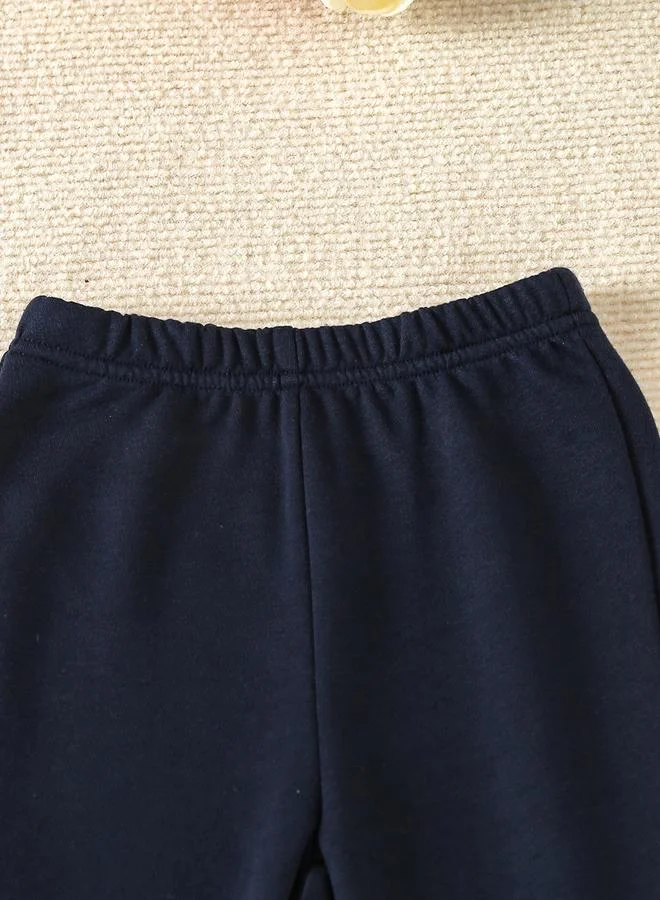 Take Two  Girls Solid Ruffle Cuff Sweatshirt With Flare Pants Set for Women | Best Price UAE