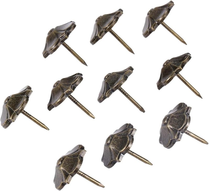 10Pcs 20x22mm Antique Brass Upholstery Nail Studs For Furniture Sofa Wood Box - Image 3