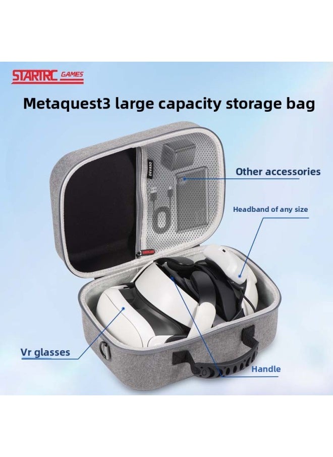 Generic BOBO VR S3 Pro Elite Head Storage Bag Meta Quest 3 Crossbody Bag KIWI Accessories-Product Color:Universal For Quest 3/3s [gray]  - Image 2