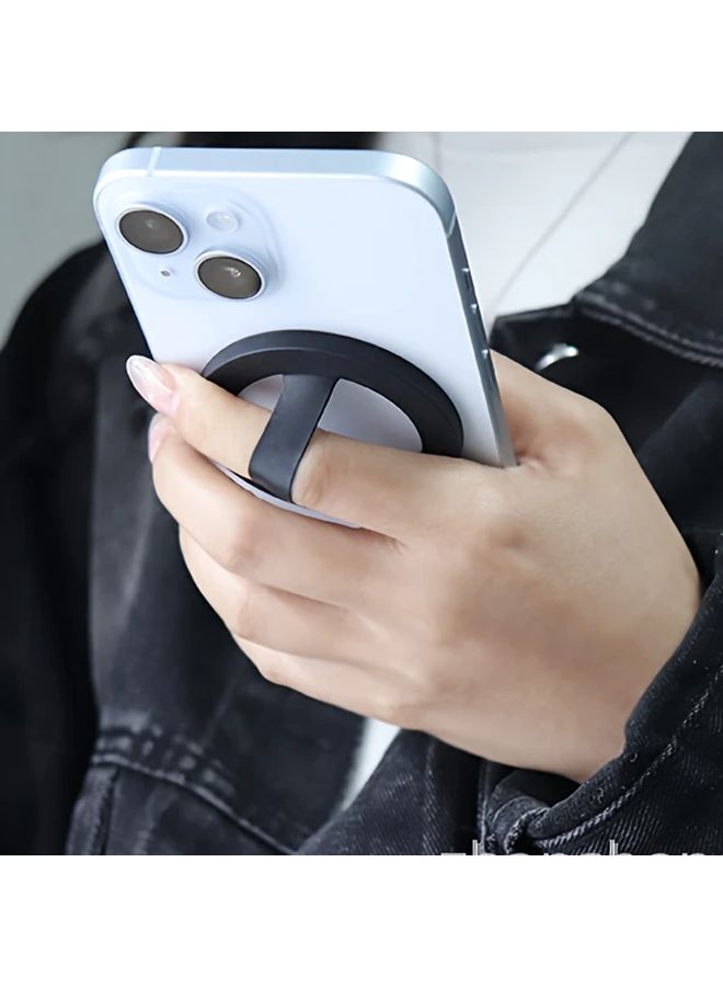 2pcs Random Color Phone Case Silicone Ring Holder Adjustable Stand Ergonomic Grip - Image 3